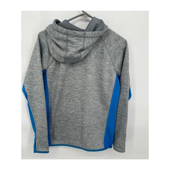 Under Armour Sweatshirt Women XS Gray Blue Loose Cold Gear Hooded Active Lounge - Picture 7 of 7